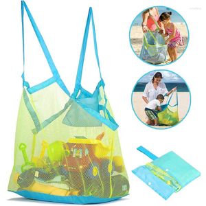 Storage Bags Children Sand Away Protable Mesh Bag Kids Toys Swimming Large Beach Outdoor Sundries Organiser