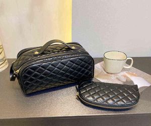 Luxury Designer Purses and Handbags Fashion Cosmetic Bags Women Makeup Set Double Zipper Case Bag Stor resor toalettväska 2201081321308