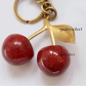 cherry charm keychain Key Rings Bag Accessories Bag Charm Handbag Pendant Designer Handbags Keychain Crystal Cherry Car Accessories High-grade 629