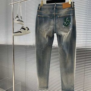 Jeans de grife para homens outono novo jeans feminino de ponta de luxo de luxo de luxo de ponta alta calças de rua