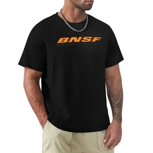 Polos masculinos BNSF Trem logotipo T-shirt camisetas pesadas T Camisetas grandes camisas de tamanho