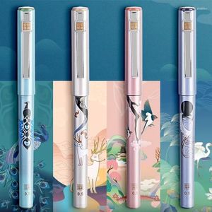 Fromthenon Traditional Chinese Style Animal Straight Liquid Roller Pen Full Needle Black Office Writing Neutral Supplies