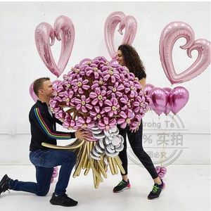 パーティーデコレーション36インチ大サイズフックハート型ホイルヘリウムバルーンウェディングバレンタインデーの装飾