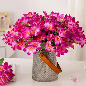 Decorative Flowers Simulated Faux Floral Arrangement Elegant Artificial Lily Branch With Stem For Home Wedding Party Decor 5 Indoor