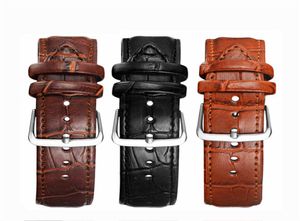 Designer Watch Bands Waterproof för 18mm22mm Wide Mechanical Quartz Watch Soft and Beautiful Black Dark Brown Crocodile Skin Patt1089976