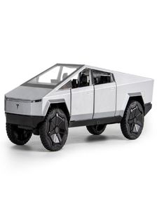 Diecast Model Cars 124 Tesla CyberTruck Pickup Lega Diecasts Vehicles Toy Toy Auto Modello di auto e Light Pull Back Collect918234968