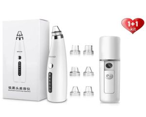 Microdermabrasion Blackhead Remover Face Skin Vacuum Pore Cleaner Suction Acne Pimple Removal Tool Mini Nano Facial Steamer 21032804247