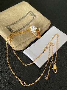 Designer halsband guld hud diamant 2024 ny pendel halsband damer söt unik charm exklusiv guldhalsband smycken