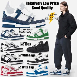 Nuove scarpe designer EMED Allenatore Sneaker Sneaker Bianco Black Blue Green Green Denim Sneaker Casual Sneaker Casual Platform Bassa Domande Allenatori di donne Taglia 36-45