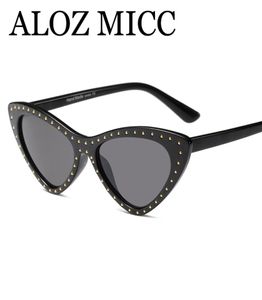 Aloz Micc Luxury Rivet Cat Eye occhiali da sole Women 2018 Design del marchio Vintage Small Triangle Sun Glasses for Women Shades Uv400 A5074450464