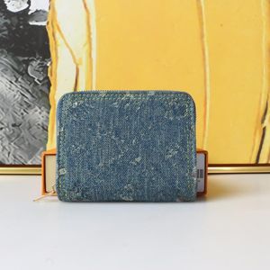 Denim Woman Designer Wallet Zipper Credit Card Holder Brand Full Letters Mens Luxury Purse Cardholders Fashion Denim Wallets handbag