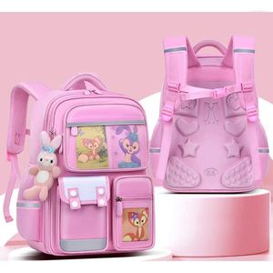 School Bags 2024 Card Pocket Children Backpack Boys And Girls Spinal Protection Load Reduction Large Capacity Ventilate Oxford