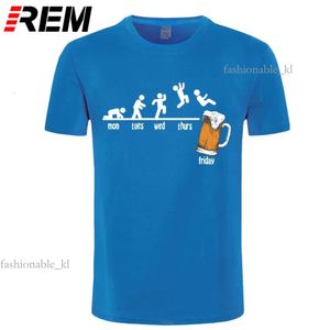 Designer High Quality Luxury Fashion Friday Beer Drinking Neck Men T Shirt Time Schedule Monday Tuesday Wednesday Thursday Digital Print Cotton T-shirts 946