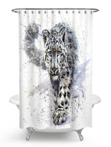 Tende da doccia ghepardo leopardo leone tenda in poliestere di poliestere per bagno impermeabile animali da bagno decorazioni per porte da bagno stampato 9061935