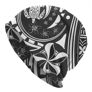 Beralar Samoan Sport İnce Şapkalar Hawaiian Polinezya Siyah Mürekkep Kabile İplikleri Bonnet Hipster Kafa Beanies Caps