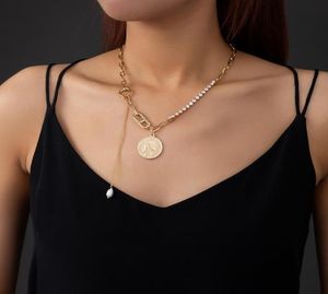 Pendant Necklaces Fashion Product Stitching Multi Clavicle Chain Trend Retro Round Brand Natural Bead Necklace Female8680249