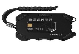 Metall plånbok framficka plånbok smal korthållare plånbok män med pengar klipp paracord för kort och cash2569118