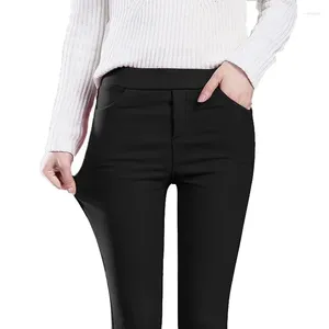 Women's Pants Women Winter White Stretch Pencil High Waist Female Skinny Pantalones De Mujer