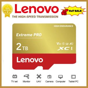 Карты Lenovo 2TB SD Карта памяти v30 128GB Micro TF/SD Card Class 10 High Speed Flash Memory Card 512GB 256 ГБ SD -карта для телефона камеры