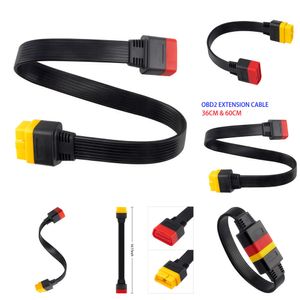 Ny universell hane till 16 stift kvinnlig OBD2 -kontakt för bil Auto Diagnostic Tool OBDII Extension Extending Cable