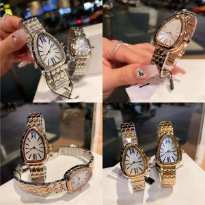 Women's High Quality Snake Head Diamond Stainless Steel Automatic Quartz Fashion Designer Watch for Women