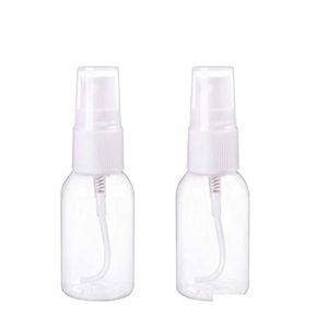 Garrafas de embalagem por atacado 30 ml 1oz de frasco de spray transparente de pray de plástico reabastecido portátil reabastecido por contêiner atomizador para cle dhhpd