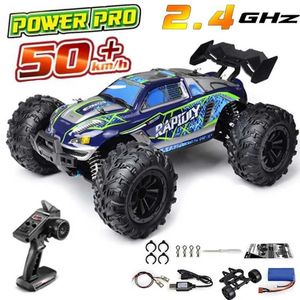 Diecast Model Cars Top 16101 RC Cars 2.4G 390 Moter High Speed Racing With LED 4WD Drift Remote Control Off-Road 4x4 Truck Toys For Adults And Kids J240417