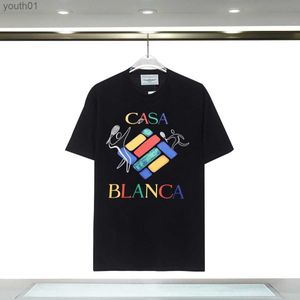 Mäns casual skjortor skjortor casablanc skjorta herr designer tshirts luxe shorts män korta kläder tees topp överdimensionerade tee besättning kort ärm 5oqi