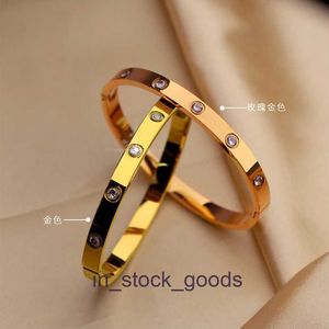 High End designer bangles for carter Light Bracelet titanium steel 18K Gold opening very simple fadeless red fashion girl Original 1:1 With Real Logo