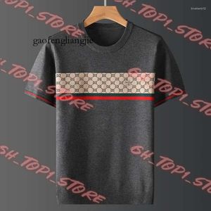 Herr t-skjortor 2023 plus size hösthalva hylsa tröja herrar kort t-shirt bin jacquard broderi casual line topp stor 939