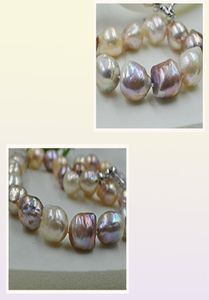 pärlor smycken högkvalitativ underbar naturlig sällsynt multicolor 1216mm furrow kasumi pärlhalsband2180879
