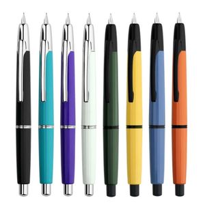 Majohn A2 Press Resin Fountain Pen Clip Converter Ink Pen Office School Writing Gift Set with A1 240417