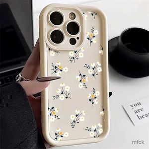 Case di telefonia cellulare Matte Silicone Flower Telefono Custodia per telefono 15 PRO CASO Telefono 11 13 14 12 Pro Max Xr XS X 7 8 Plus SE Soft Floral Flower Cover