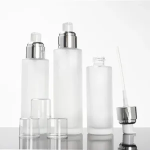 Storage Bottles Design Lotion Bottle 100ml Clear Frosted Spray Container