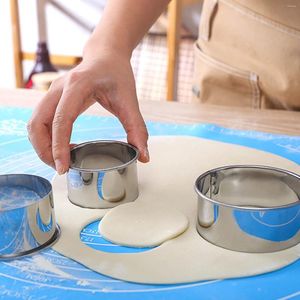 Baking Tools 3pcs /Set Stainless Steel Round Cutter Maker Cookie Cake Pastry Wrapper Dough Cutting Dumplings Molds Kitchen Accessories