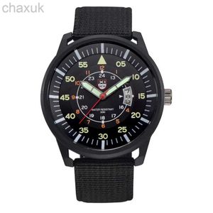 Armbandsur Vintage Military Sport Watch Waterproof Mens Quartz Black Dial Date Luxury Wrist Relogio Masculino D240417