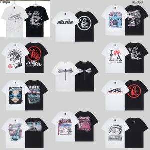 Hellstar Shirt Mens T-shirt damskie koszulka moda luksusowy projektant T-shirt Summer Pure Cotton Wzór nadrukowany para T-shirt