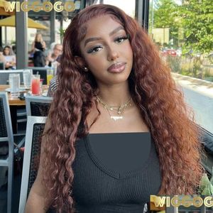Lace Wigs Transparent Hd Wig Human Hair Curly Front Chocolate Brown Frontal 13X4 Deep Wave Drop Delivery Products Otrov