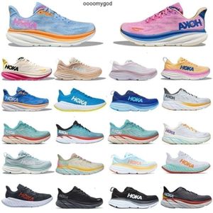 Gratis frakt Hokah One Running Shoes Clifton 9 8 X2 Cloud Blue Summer Song Cyclamen Women Outdoor Trainers 36-45 2024