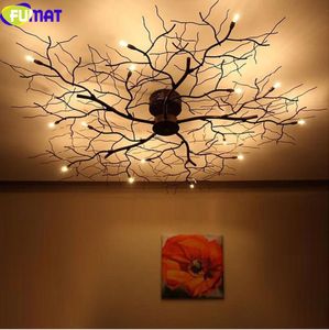 Fumat Modern Branch Globe Globe Creative Black Metal Twig Lampa sufitowa biuro salon Light G4 LED Dia100cm4318365