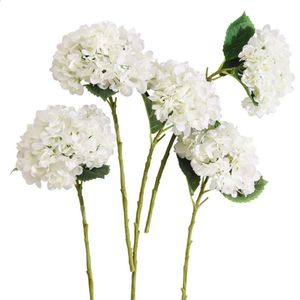 Hydrengea İpek Parti Şubesi Joy 5pcs Yapay Çiçekler Gelin Buketi Evlilik Ofisi Partisi Bahçesi Ev El Sanatları Diy Ins Dekor 240127