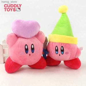 Plush Keychains Kirby Plush Doll Toys Cartoon Anime Game omgivningar mjuk pp bomull kawaii kirby söta plysch dollleksaker för barn flickor gåvor y240415