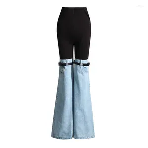 الجينز النسائي PDEP Fashion Y2K Flared Pant's for Women 2024 High Weist Slim Pantalones de Mezclilla Mujer Femme Vintage Vintage