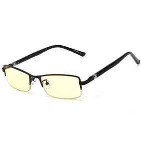 Solglasögon ramar högkvalitativ fälg Slim Computer Glasses Men Brand Designer Yellow Lens Anti Blue Ray Strålning Rimless Gaming Eye8246401