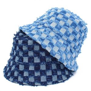 Jeans Eimer Hüte schwarzer blauer Hut für Männer Frauen Panama Fischermütze Sommer Angeleimer Sonnenhut Flat Top Cap 240401