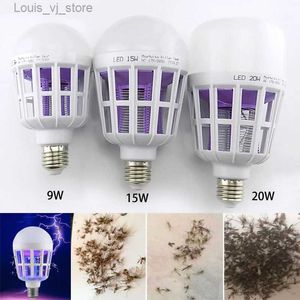 Mosquito Killer Lamps 9W/15W/20W LED Mosquito Control Bulb 2-in-1 LED Bulb Light E27 for Indoor Household Mosquito Repellent AC 175-220V YQ240417