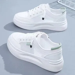 Casual Shoes Women's Breattable Mesh Sneakers Summer Lace Up Platform Sports for Women Wear Resistant Flat Ladies Skate