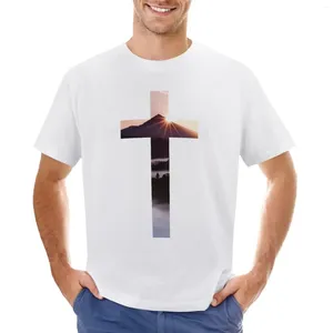 Polos Polos Christian Cross T-shirt Blacks szybko suszące anime letnie ubrania duże i wysokie koszule dla mężczyzn