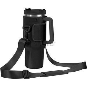 Mugs Water Bottle Carrier Bag 40oz Tumbler with Handle Water Bottle Holder with Adjustable Shoulder Strap for Hiking 240417