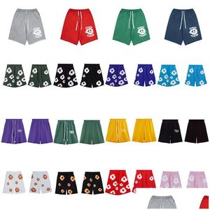 Mens Shorts Designer Hip Hop Personality Foam Donut Kapok Sports Flame Print New Loose And Womens Short S Us Size S-Xl Drop Delivery A Dhz2I